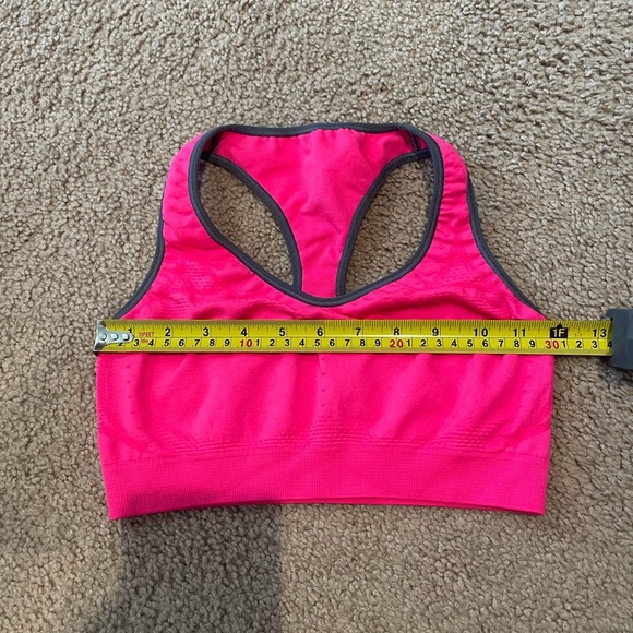 HANES Pink Seamless Non-Padded Racerback Jog Bra - Picture 5 of 7